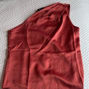 White House Black Market Terracotta Sleeveless Blouse